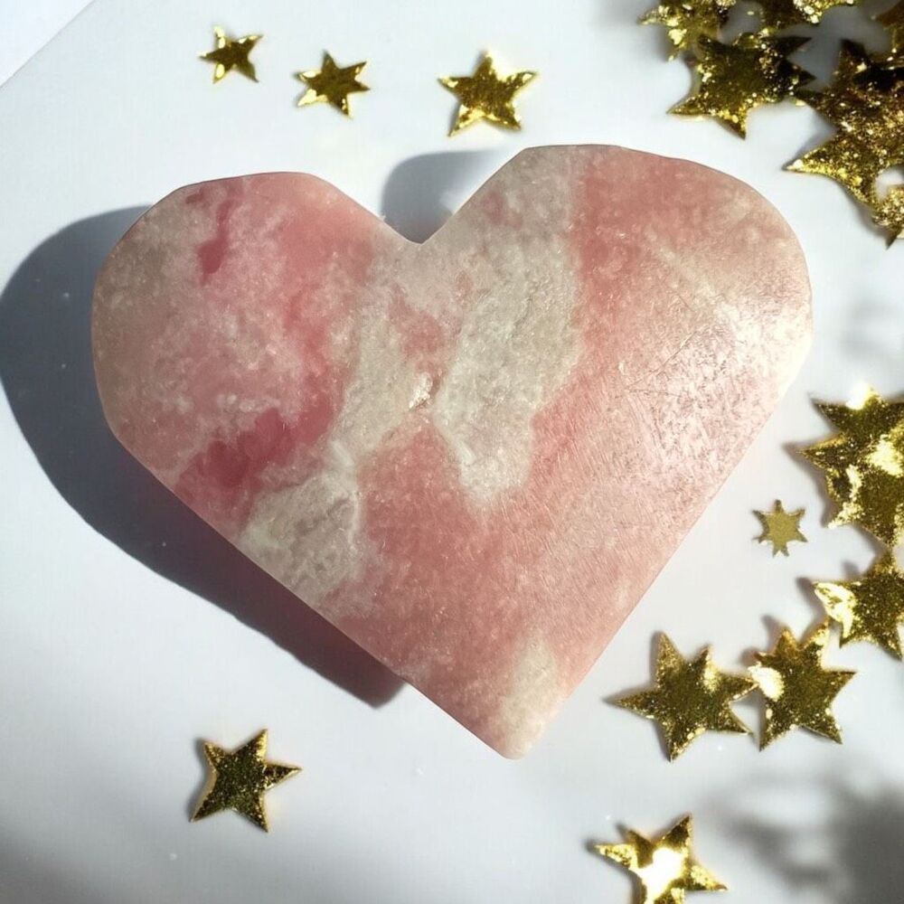 Pink Opal Heart Carving‎